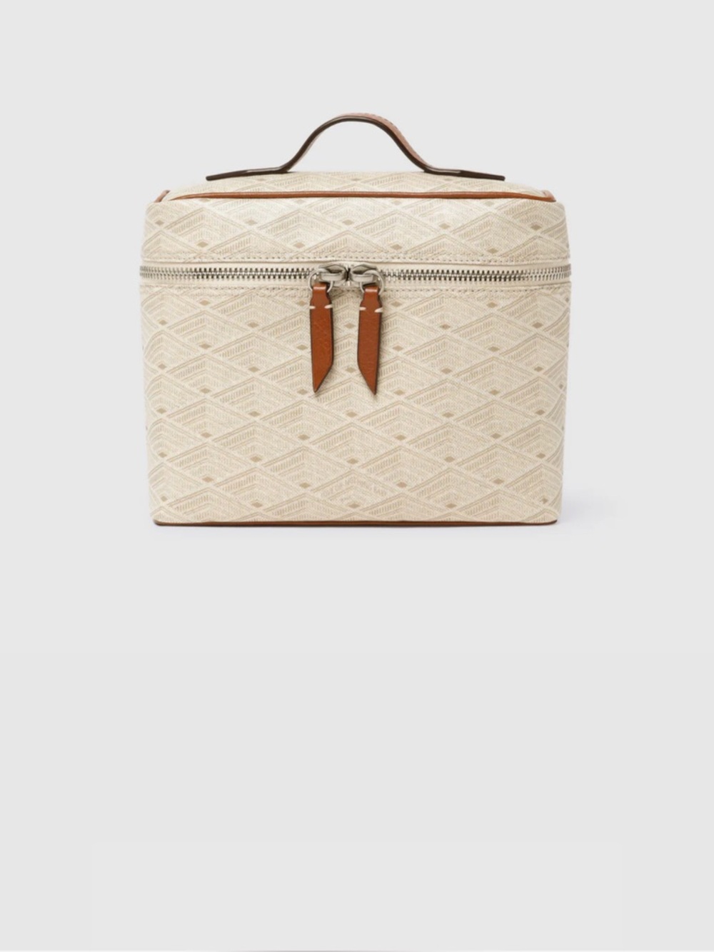 Textured Cream Cosmetic bags  with Brown Trim Look new ,
Super nicely
